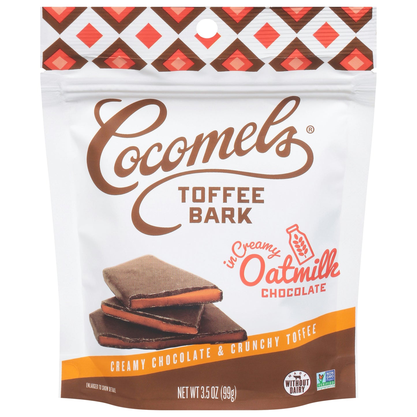 Cocomels Toffee Oatmilk Chocolate Bark 3.5 Oz Pack of 6