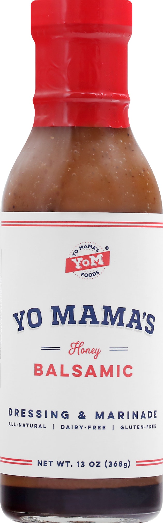 Yo Mamas Foods Dressing Honey Balsamic 13 oz (Pack of 6)