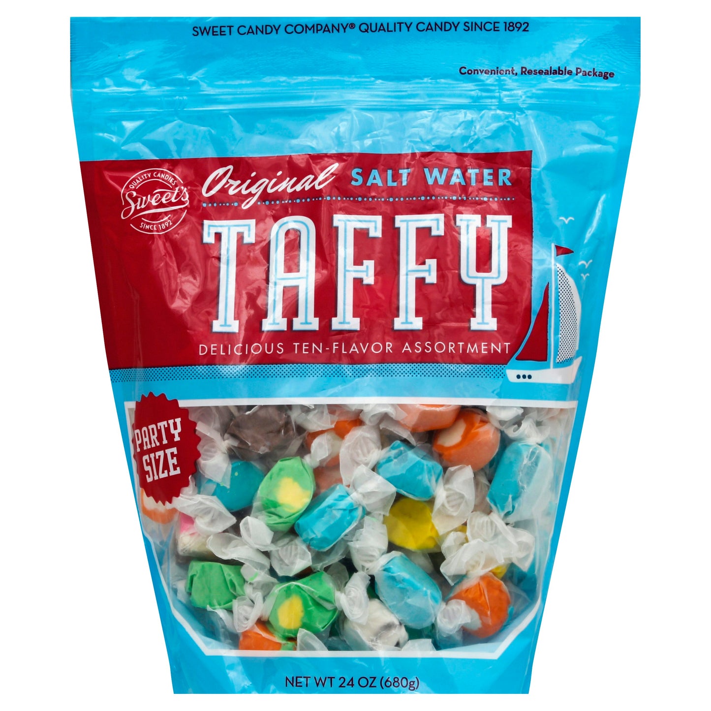 Sweet Candy Eb Candy Taffy Bag 24 Oz (Pack of 12)