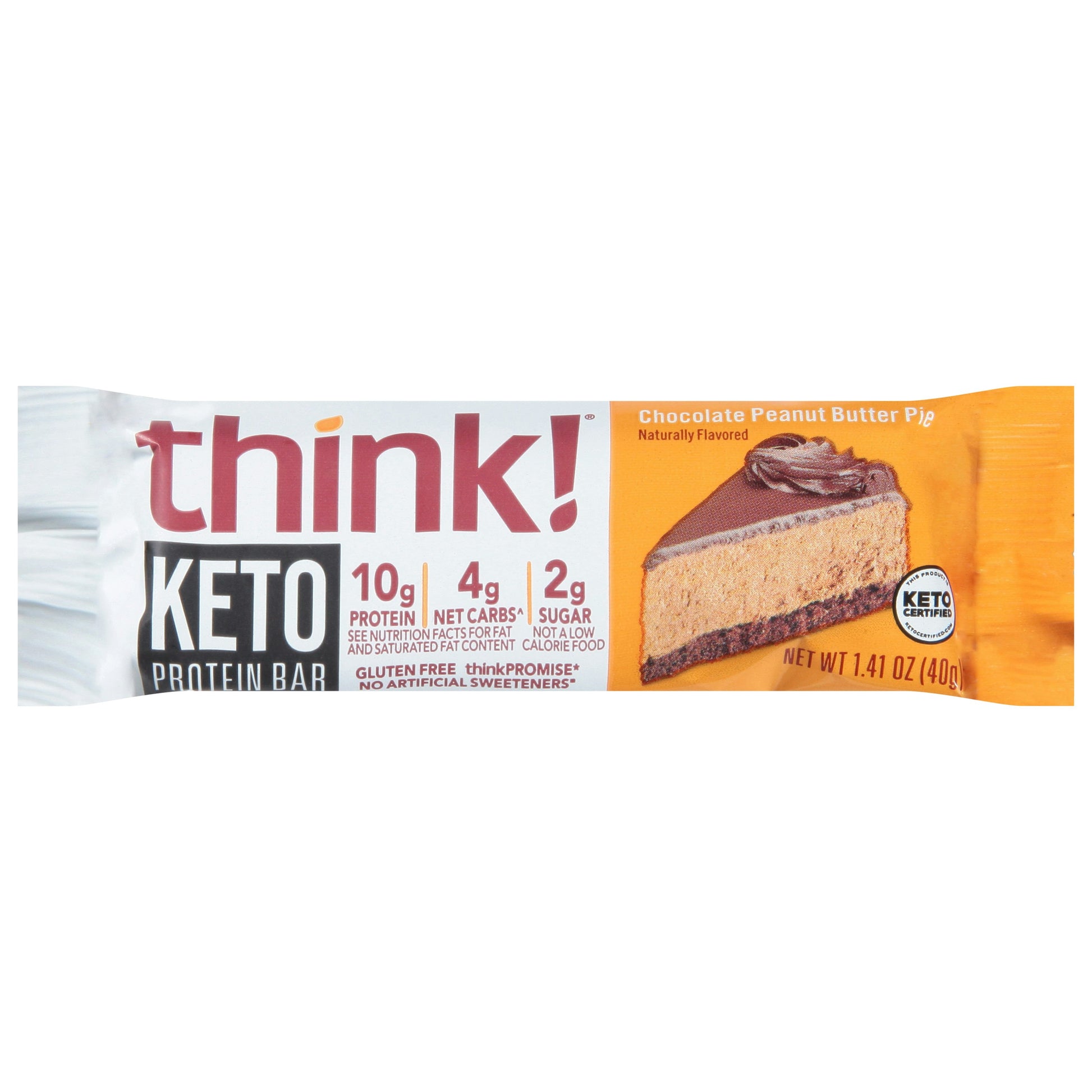 Think! Bar Keto Protein Chocolate Peanut Butter 1.41 oz (Pack of 10)