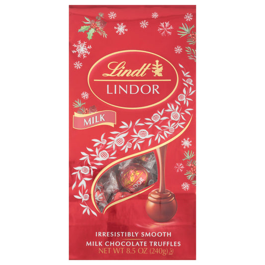 Lindt Chocolate Lindor Milk Truffle Bag 8.5 Oz (Pack of 12)