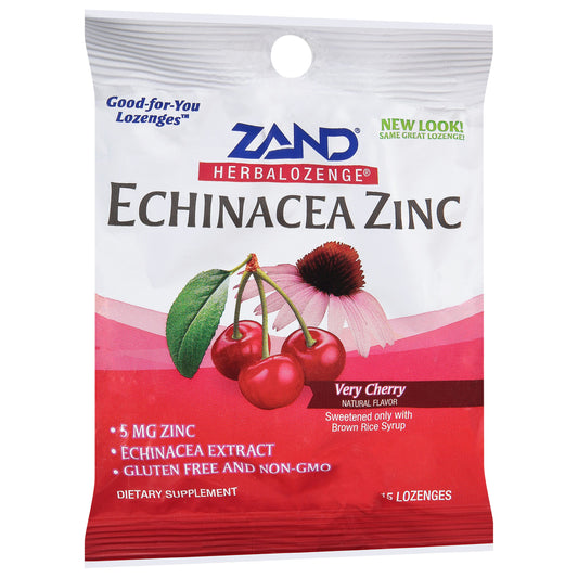 Zand Lozenges Herbal Cherry Echin Zinc 15 Pieces (Pack of 12)