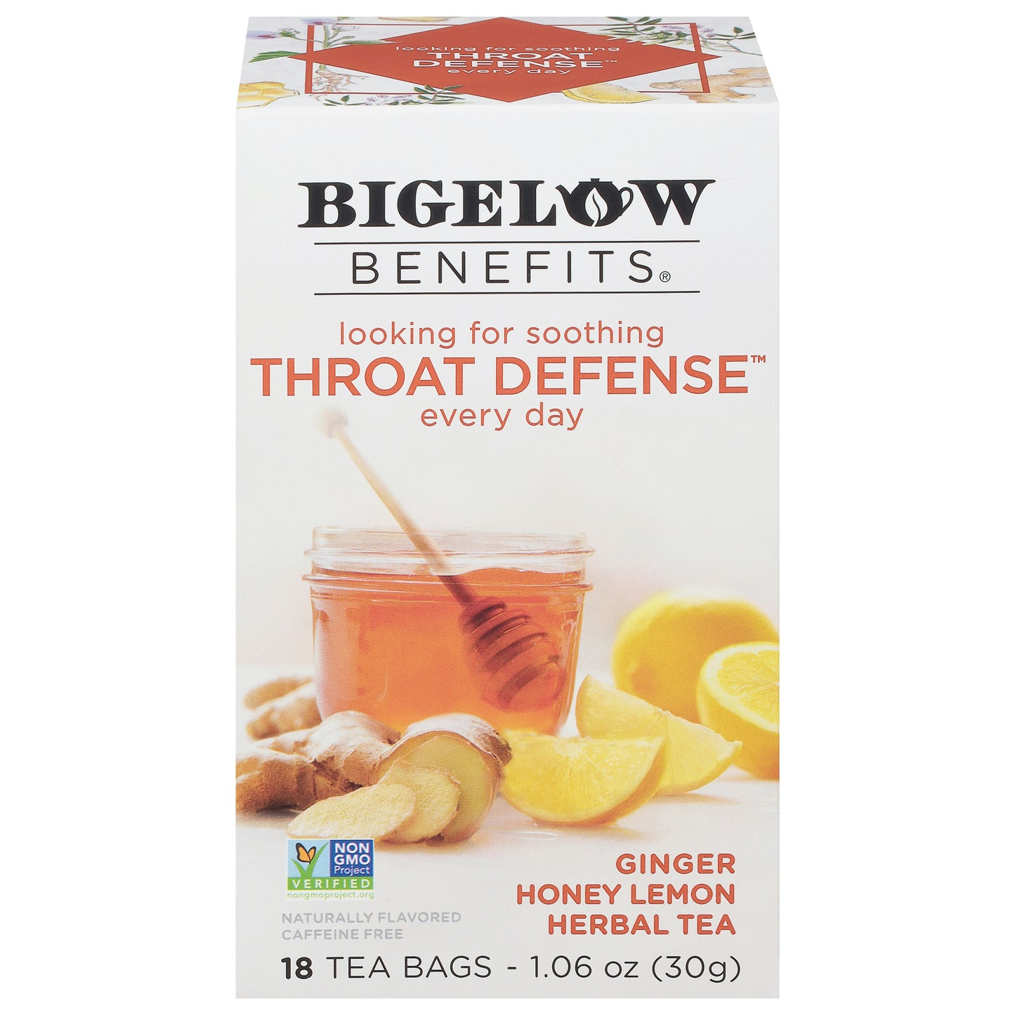 Bigelow Tea Throat Defense 18 Bags 1.06 oz (Pack of 6)