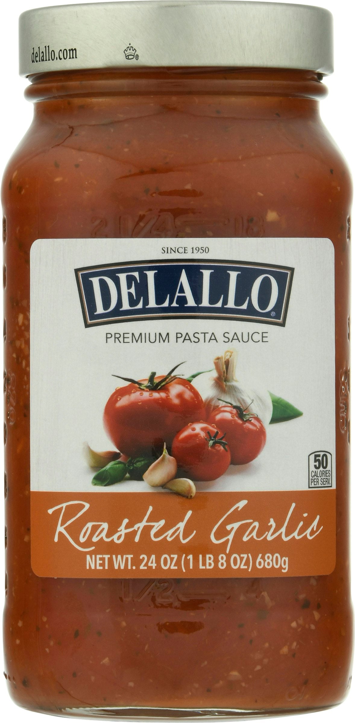 Delallo Sauce Marinara Roasted Garlic 24 oz (Pack of 12)