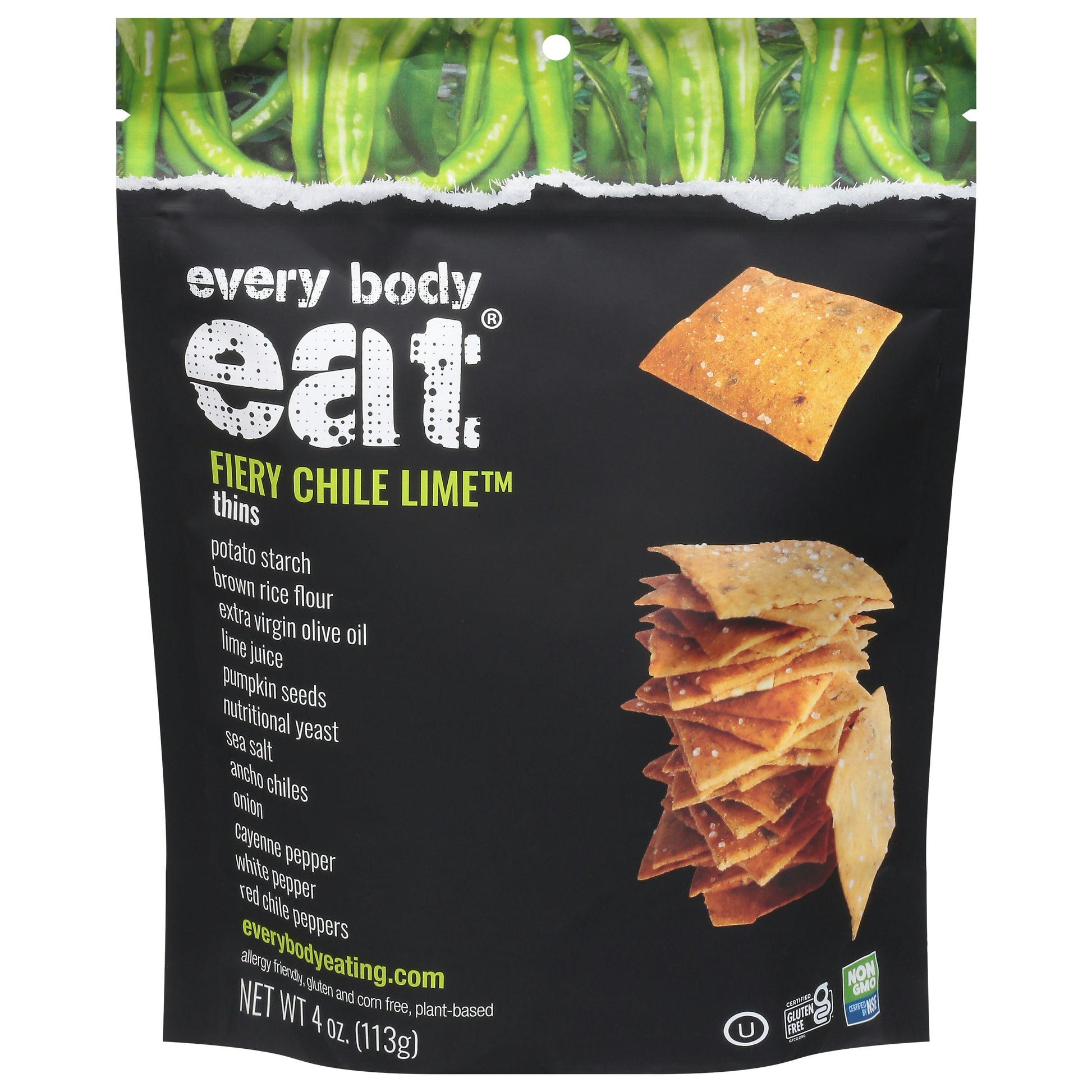 Every Body Eat Thins Fiery Chile Lime 4 oz (Pack Of 6)