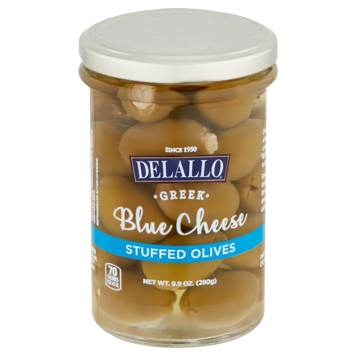 Delallo Olive Blue Cheese Stuffed 9.9 oz (Pack Of 6)