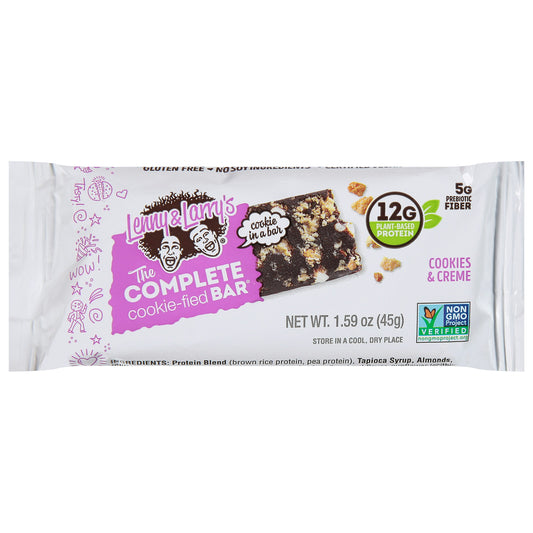 Lenny & Larrys Bar Cookies and Creme 1.59 Oz (Pack of 9)