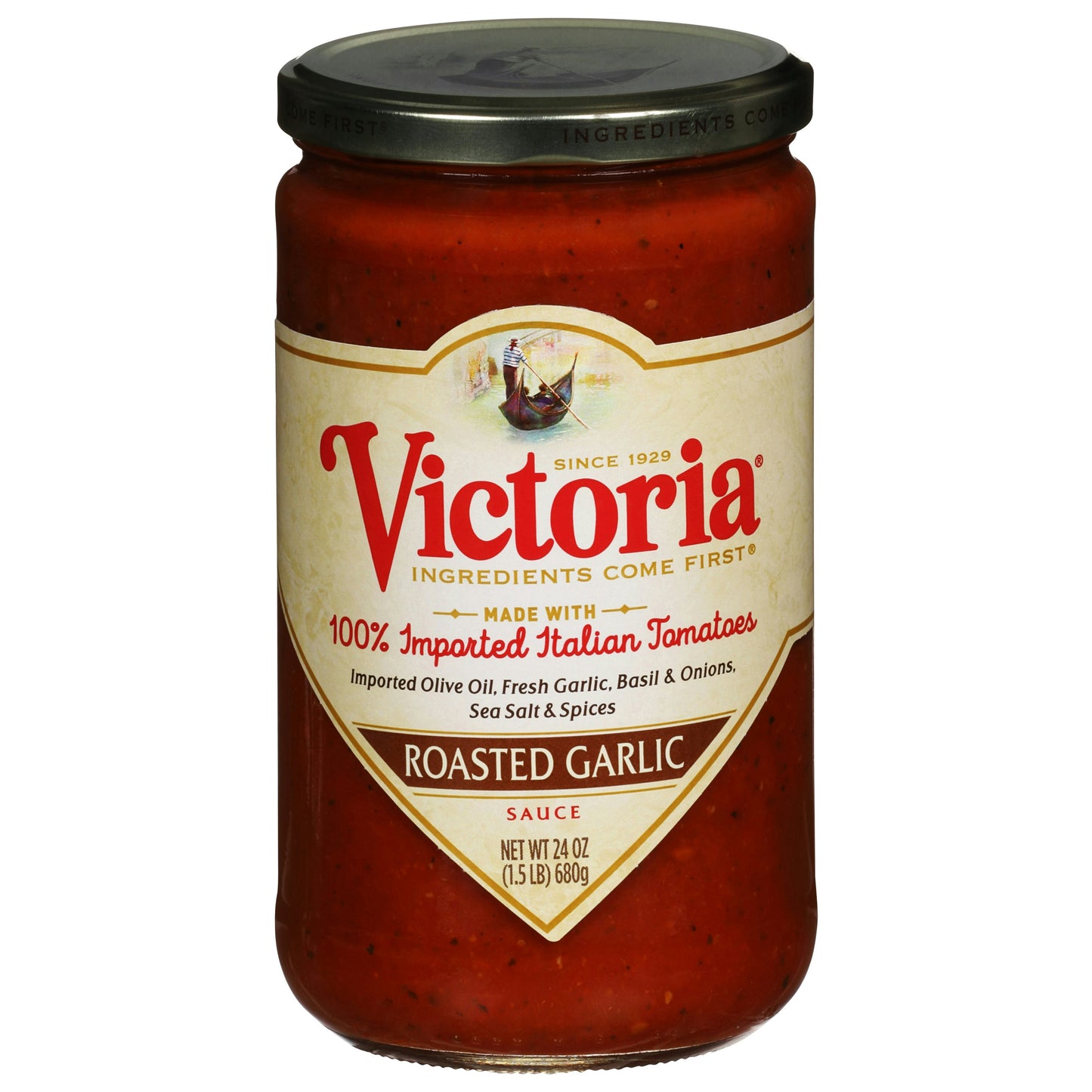 Victoria Sauce Roasted Garlic 24 oz (Pack of 6)