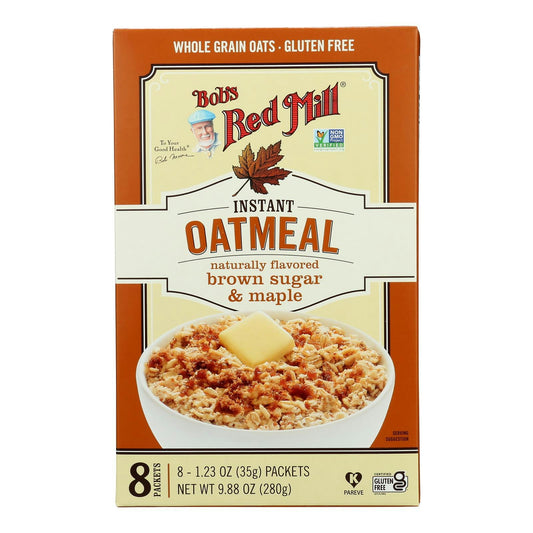 Bob's Red Mill - Instant Oatmeal Gluten Free (Packet Brown Sugar Maple 9.88 oz (Pack of 4)