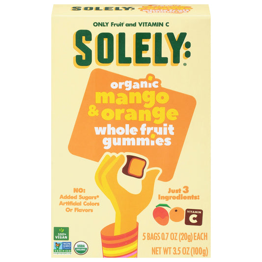 Solely Fruit Gummies Mango Orange 3.5 oz (Pack of 8)