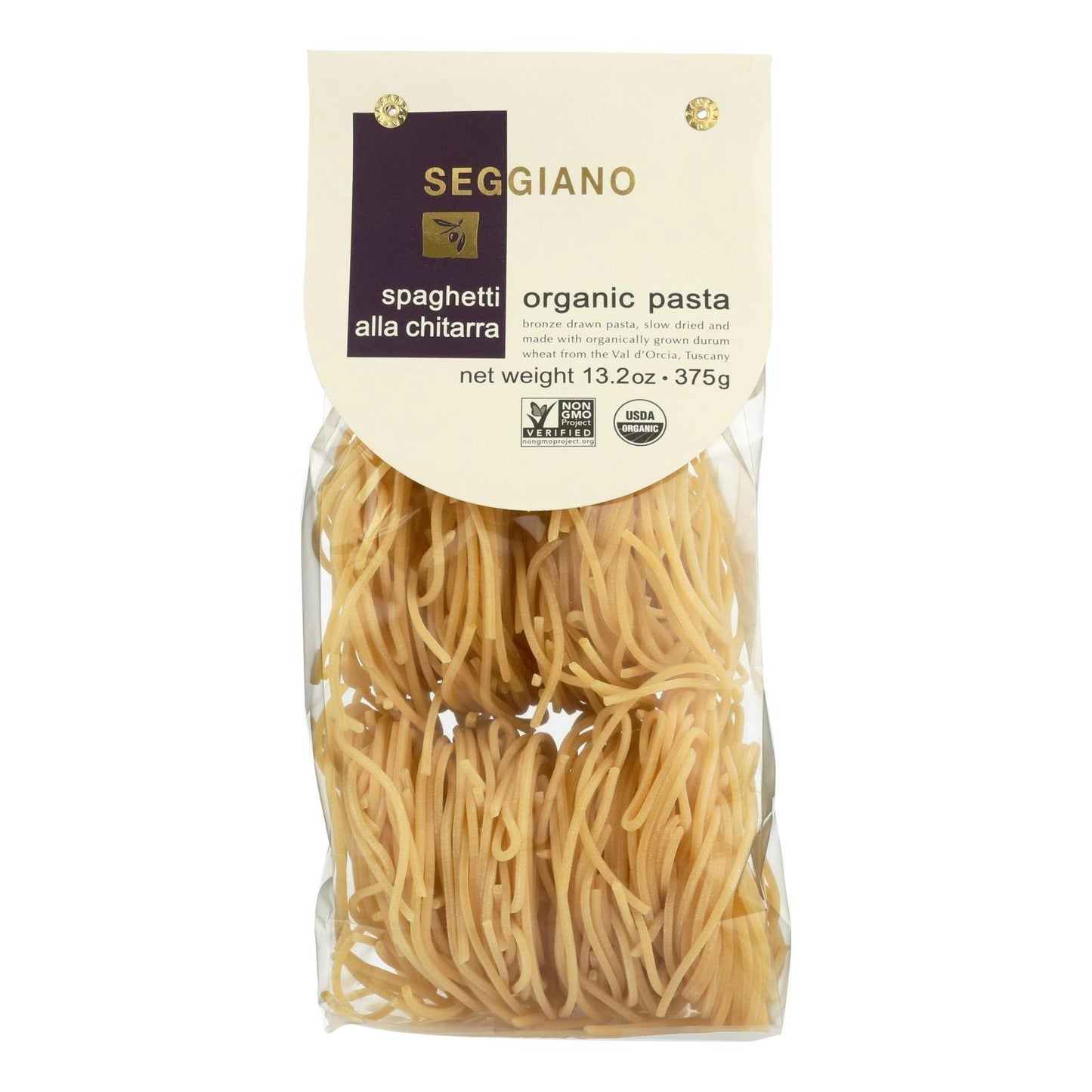 Seggiano Organic Spaghetti Alla Chitarra 13.25 Oz Pack of 8