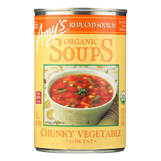 Amy's Chunky Vegetable Soup Reduced Sodium - 14.3 oz (Pack of 12)