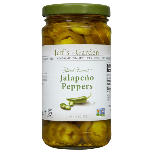 Jeffs Garden Pepper Jalapeno Tamed Sliced 12 Oz Pack of 6