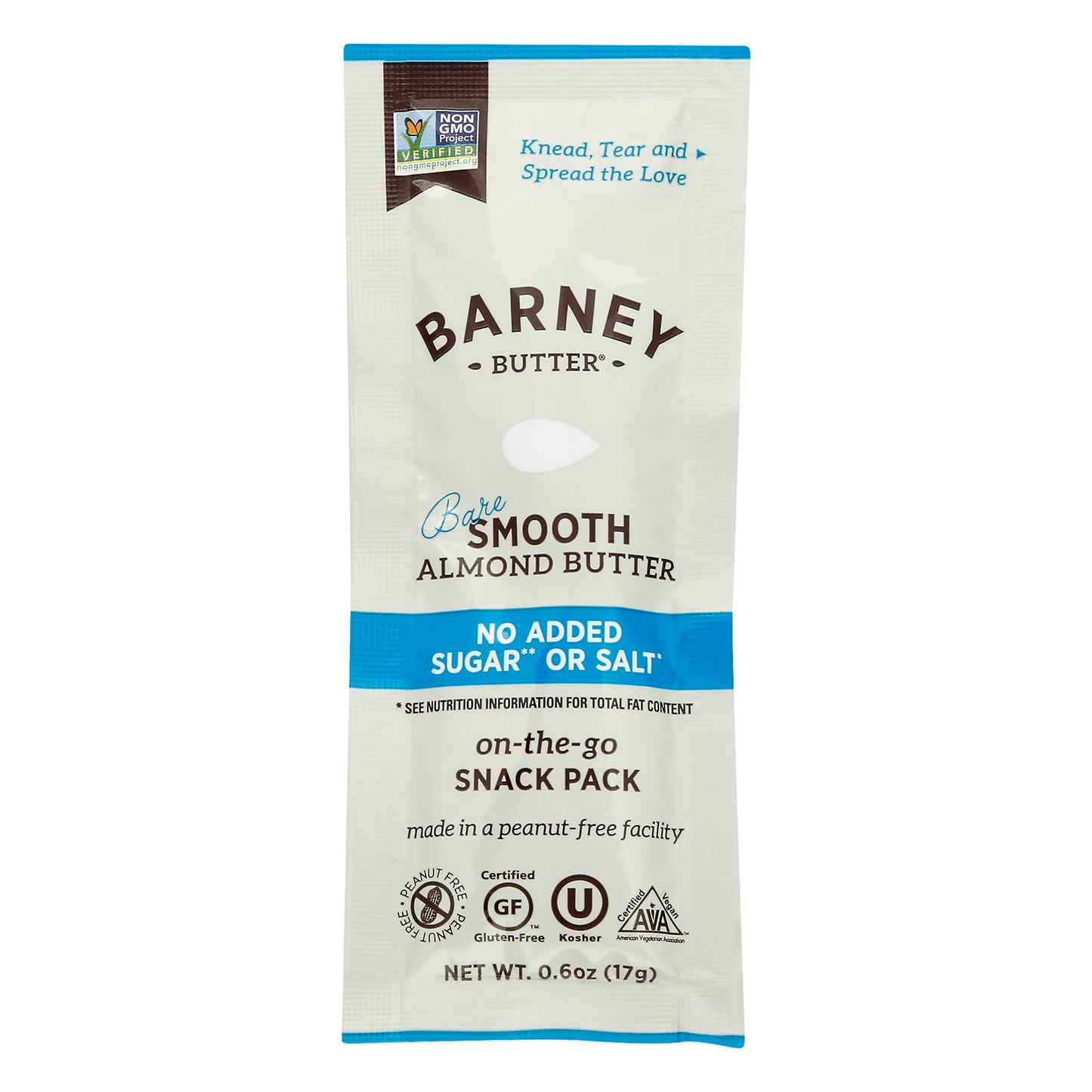 Barney Butter Nut Butter Bare Smooth 0.6 oz (Pack of 12)