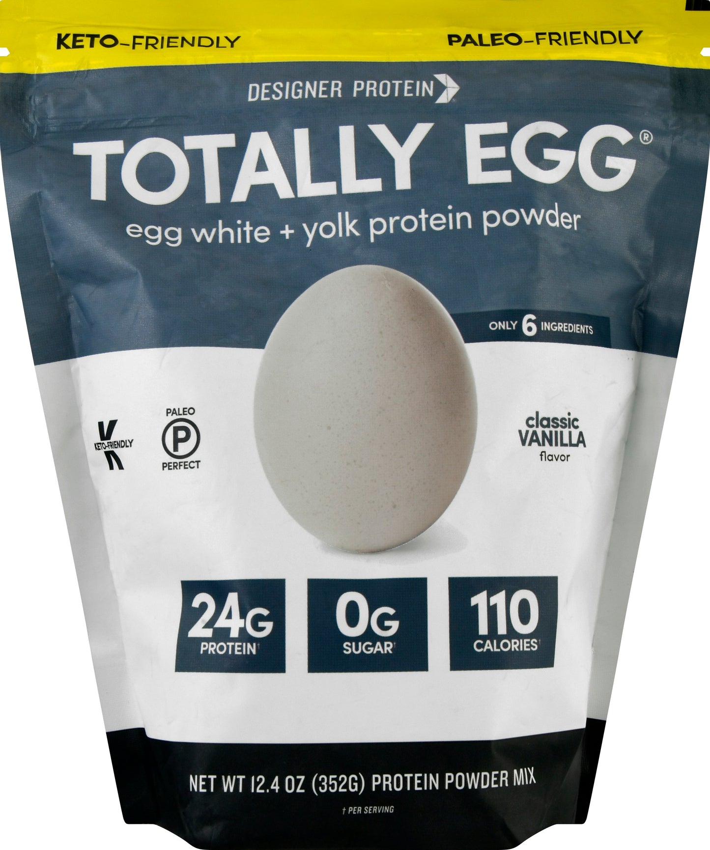 Designer Protein Whey Protein Totally Egg Vanilla 12.4 Oz