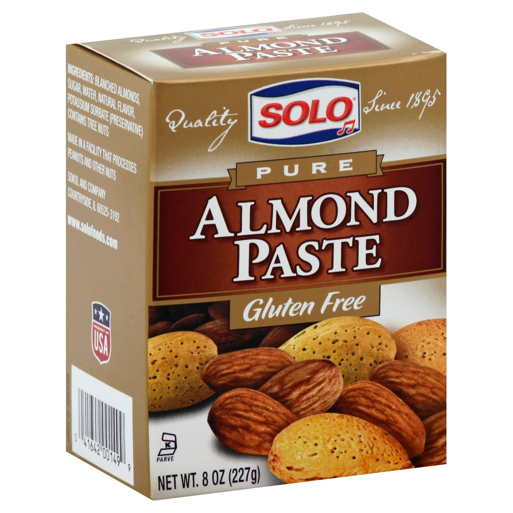 Solo Paste Almond 8 oz (Pack of 12)