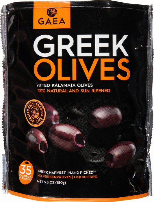 Gaea North America Olive Kalamata Pitted 5.3 Oz Pack of 8