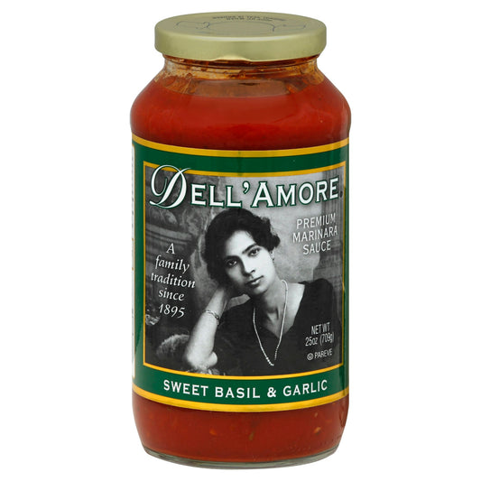 Dell Amore Sauce Pasta Basil & Garlic 25 oz (Pack Of 6)