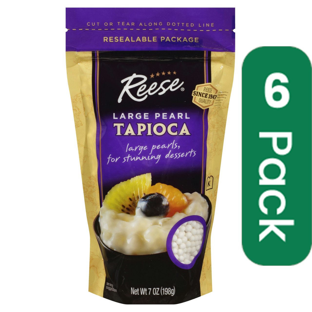 Reese Tapioca Pearl Large 7 Oz Pack of 6