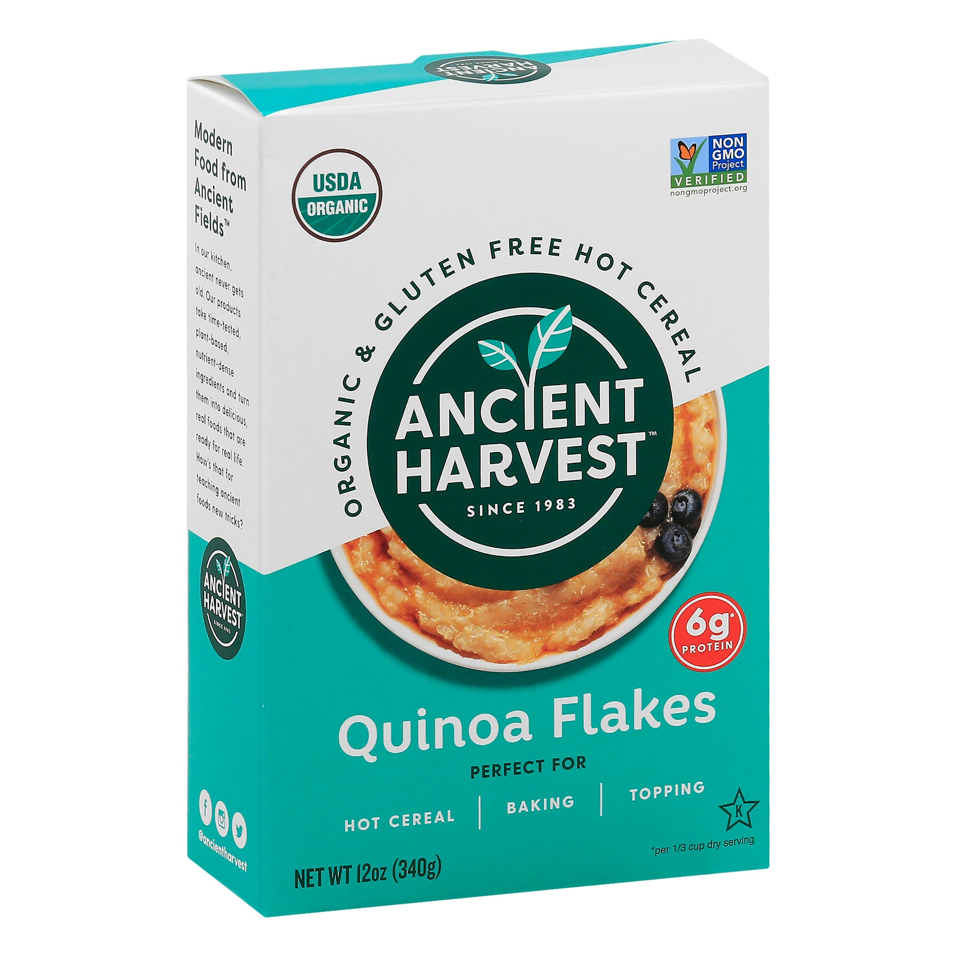 Ancient Harvest Quinoa Flakes Org 12 oz (Pack of 12)