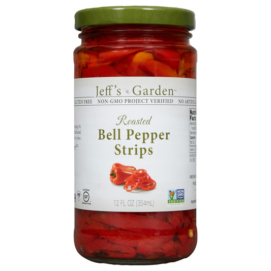 Jeffs Garden Pepper Roasted Bell Strips 12 Oz Pack of 6