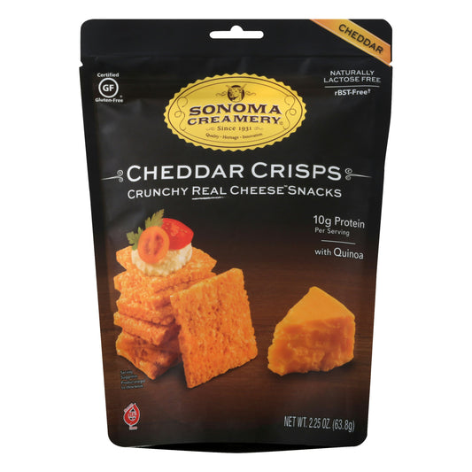 Sonoma Creamery Crisps Cheddar 2.25 oz (Pack of 12)