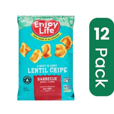 Enjoy Life Chips Lentil Barbecue 4 Oz (Pack Of 12)