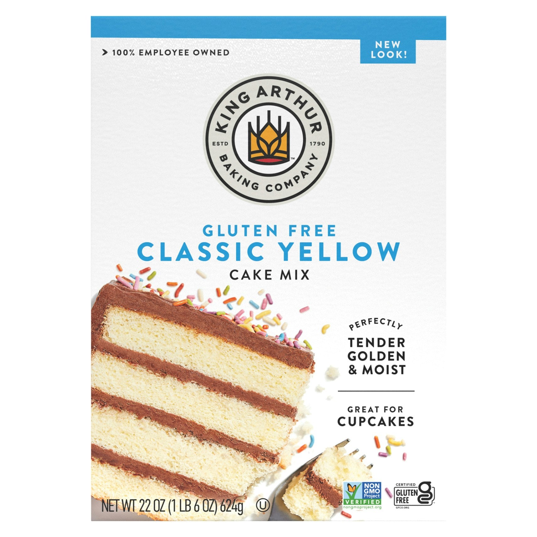 King Arthur Mix Cake Yellow Gluten Free 22 oz (Pack of 6)