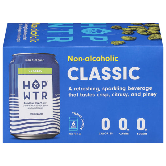 Hop Water Water Classic 6 Pk 72 fl oz (Pack of 4)