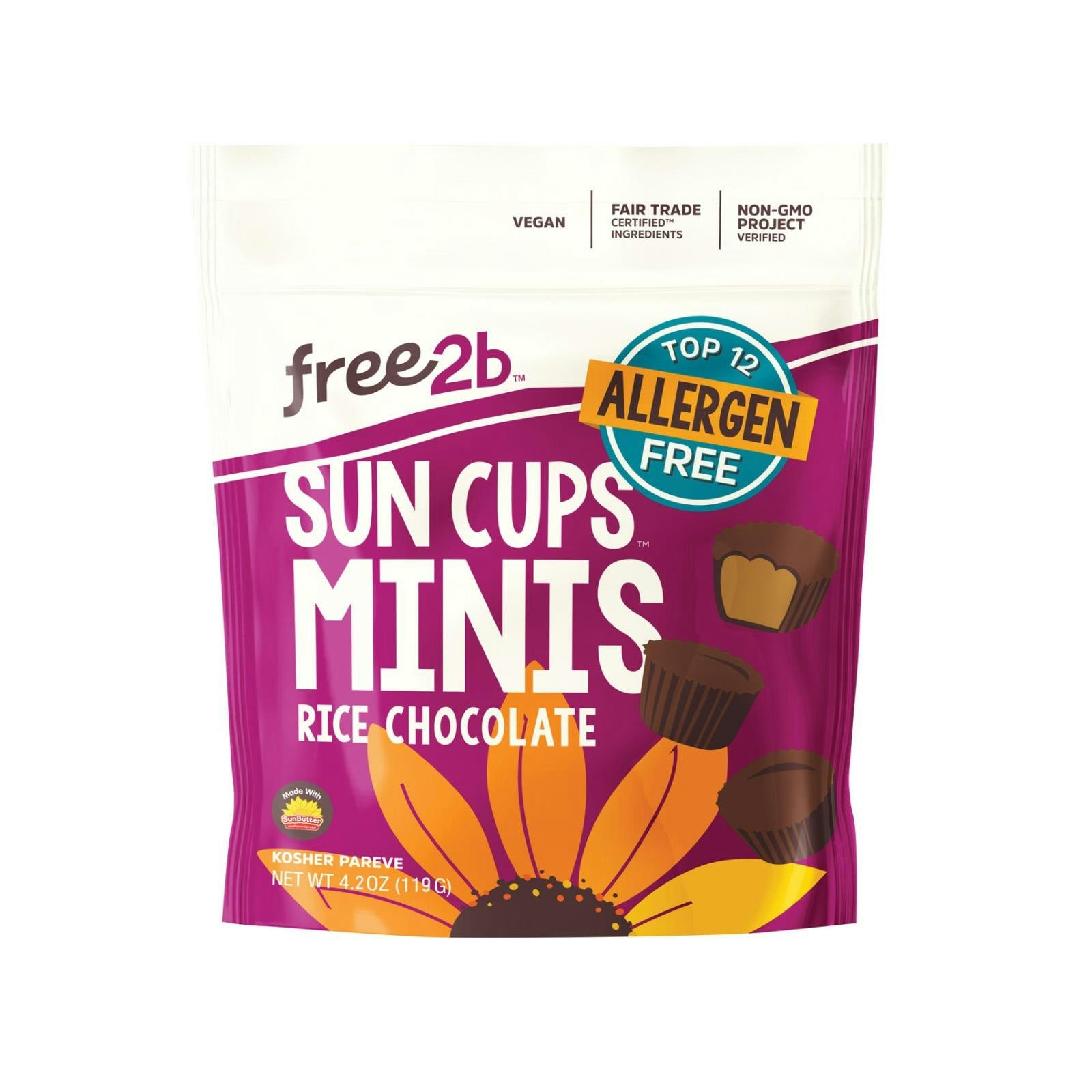 Free 2 B Sun Cups - Mini - Ice Chocolate 4.2 oz (Pack of 6)