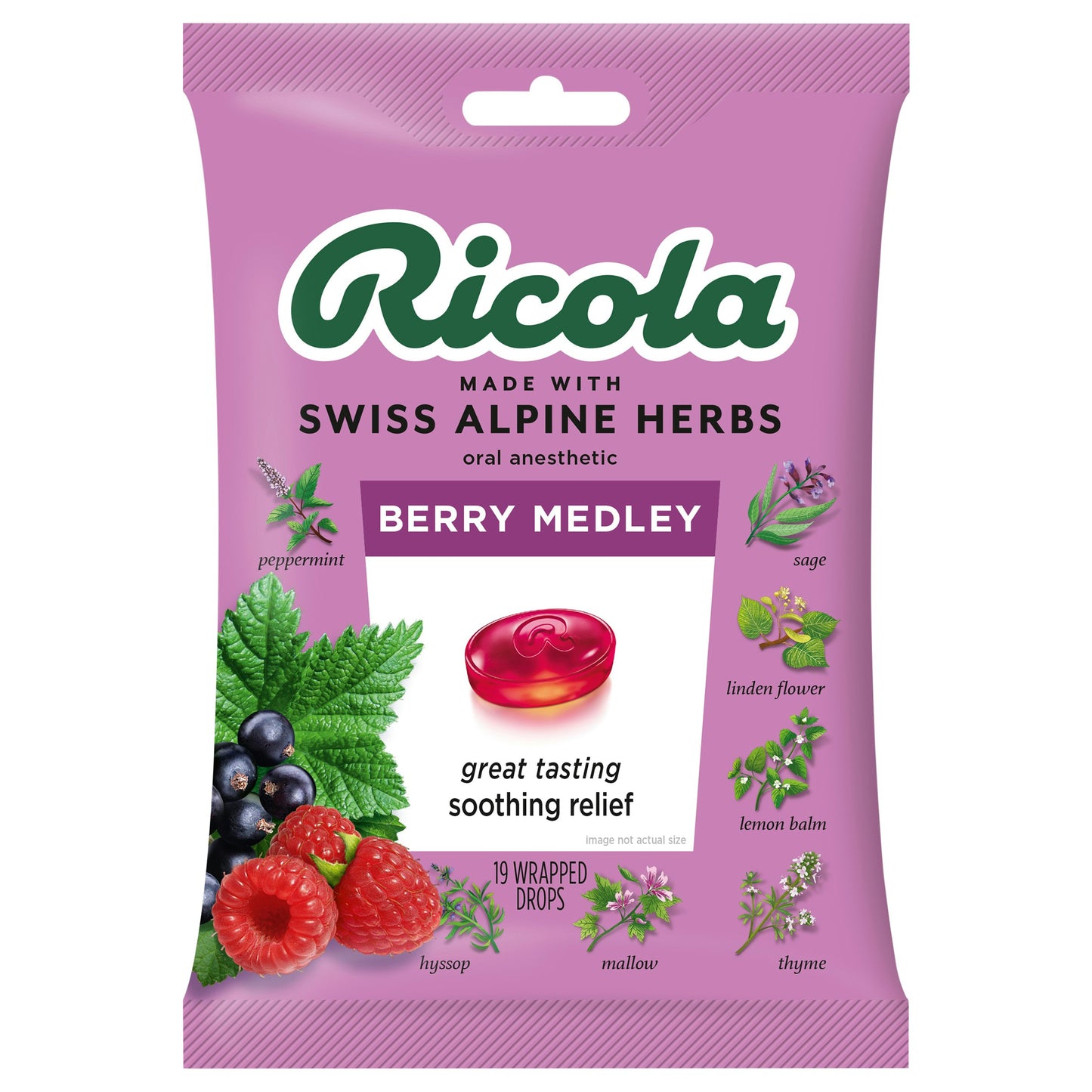 Ricola Lozenge Berry Medley 19 Pieces (Pack of 8)