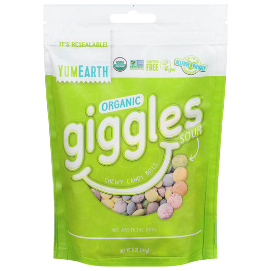 Yumearth Candy Sour Giggles Org 5 Oz (Pack of 6)