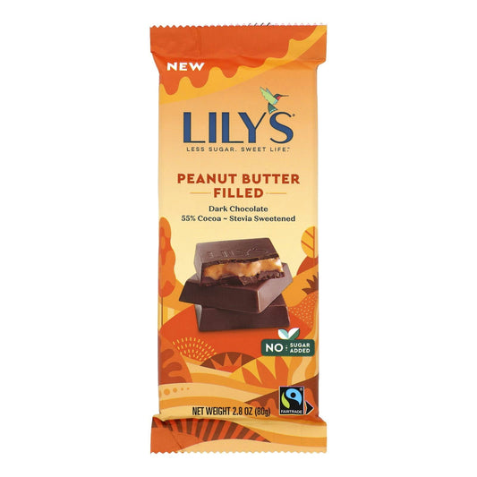 Lilys - Bar Dark Chocolate 55% Peanut Butter 2.8 oz (Pack of 12)