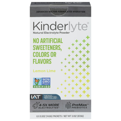 Kinderlyte Electrolyte Advanced Lemon Lime 6 Pack (Pack of 6)