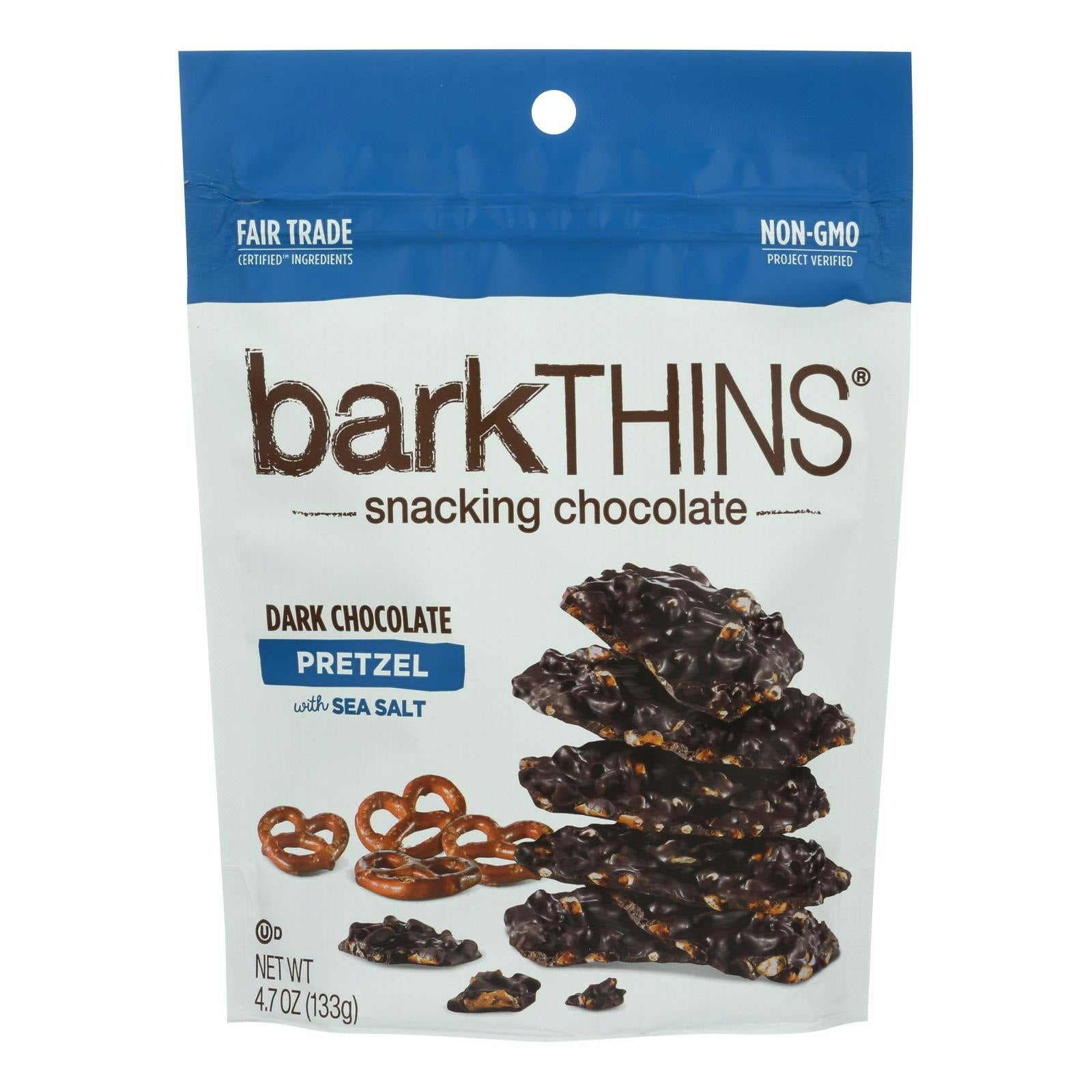 Bark Thins Dark Chocolate Pretzel With Sea Salt - 4.7 oz (Pack of 12)