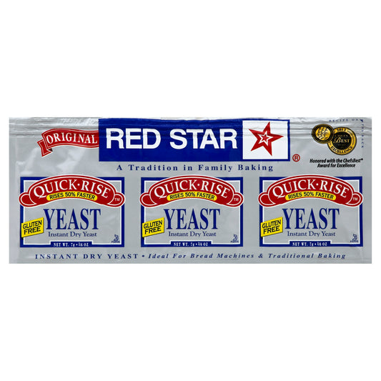 Red Star Instante Dry Yeast Quick Rise Env 3Pack