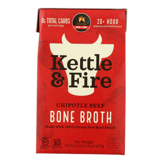 Kettle And Fire - Bone Broth Chipotle Beef 16.9 oz (Pack of 6)