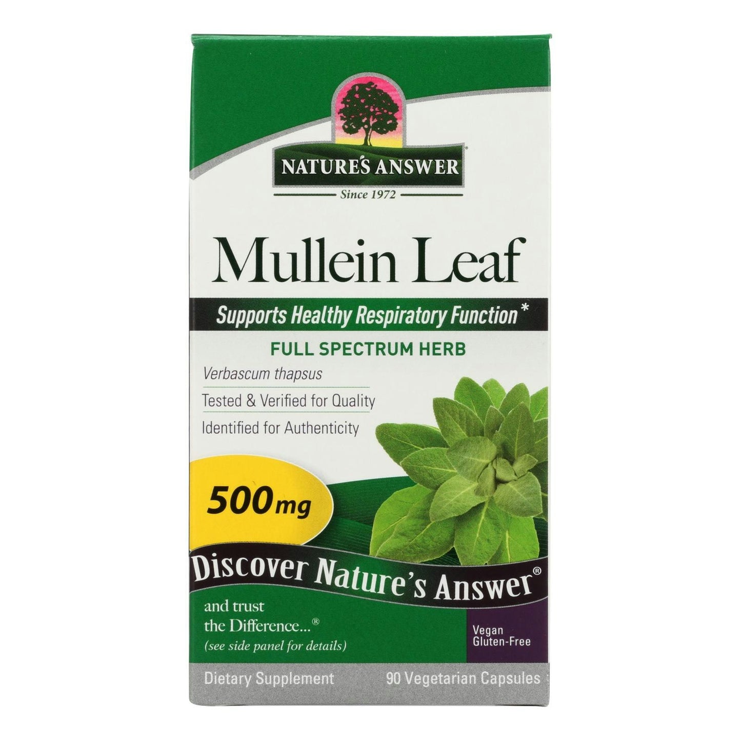 Nature's Answer - Mullein Leaf Dietary Supplement - 90 Sgel