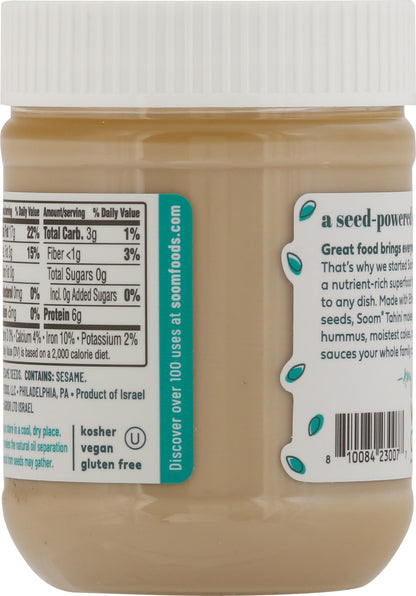 Soom Foods Tahini Organic 11 oz (Pack of 6)