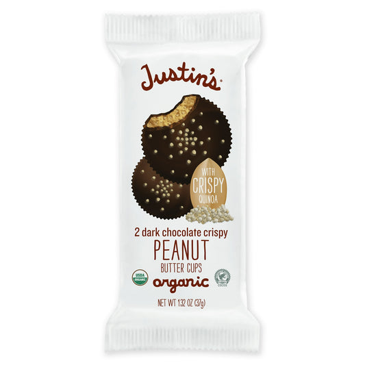 Justin's - Cups Dark Chocolate Peanut Butter Crisp Organic - 1.32 oz (Pack of 12)