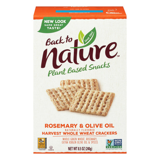 Back To Nature Cracker Wheat Rosemary Olive Oil 8.5 Oz (Pack of 12)