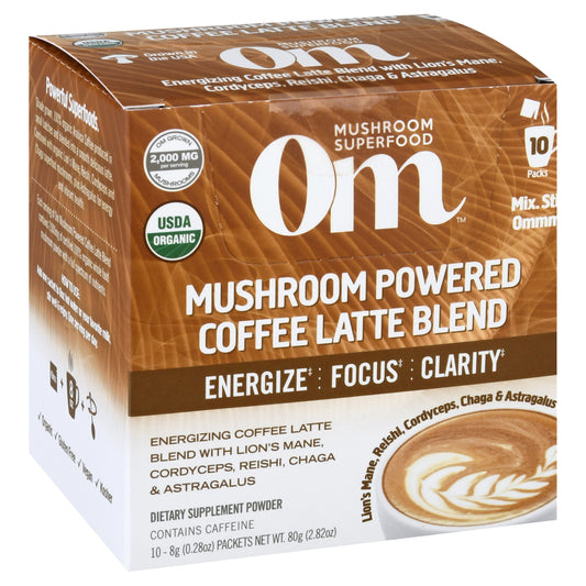 Om Mushrooms Mushroom Latte 10Packet 2.82 Oz