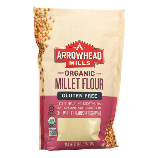 Arrowhead Mills - Organic Millet Flour - Gluten Free - 23 oz (Pack of 6)