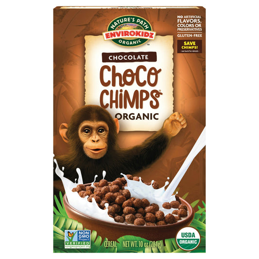 Natures Path Cereal Gluten Free Chocolate Choco Chimp 10 oz (Pack of 12)