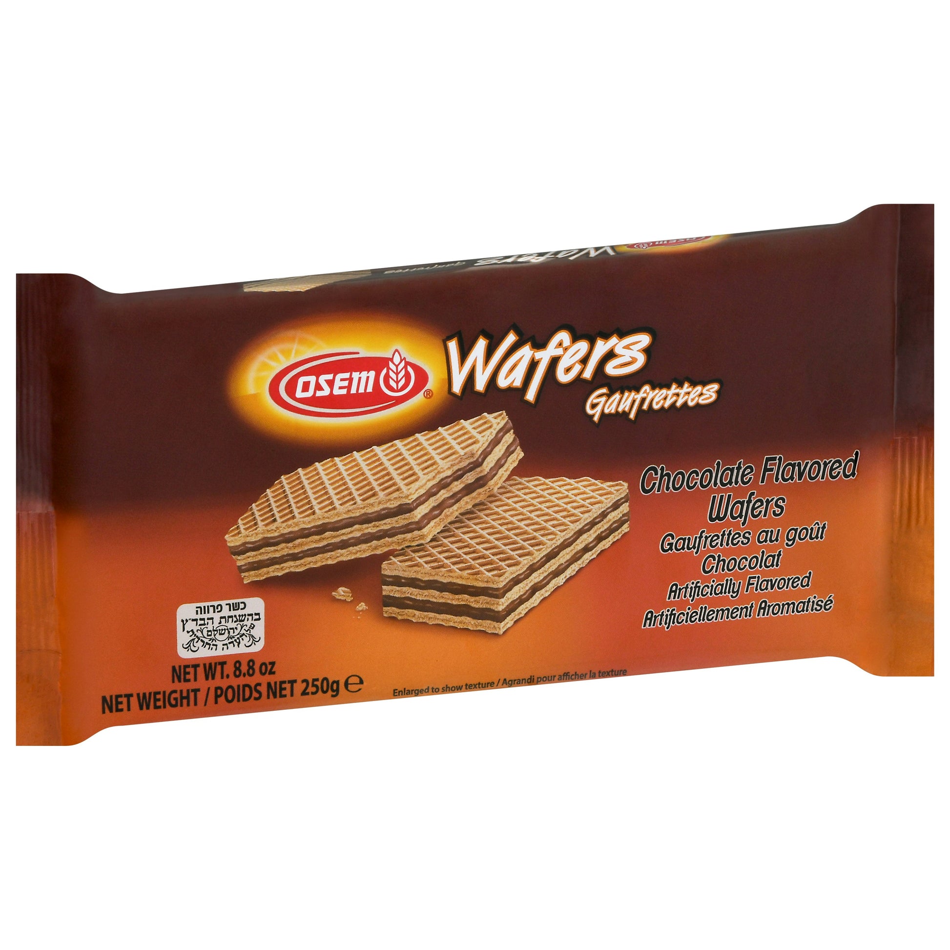 Osem Cookie Wafer Chocolate 8.8 Oz (Pack of 12)