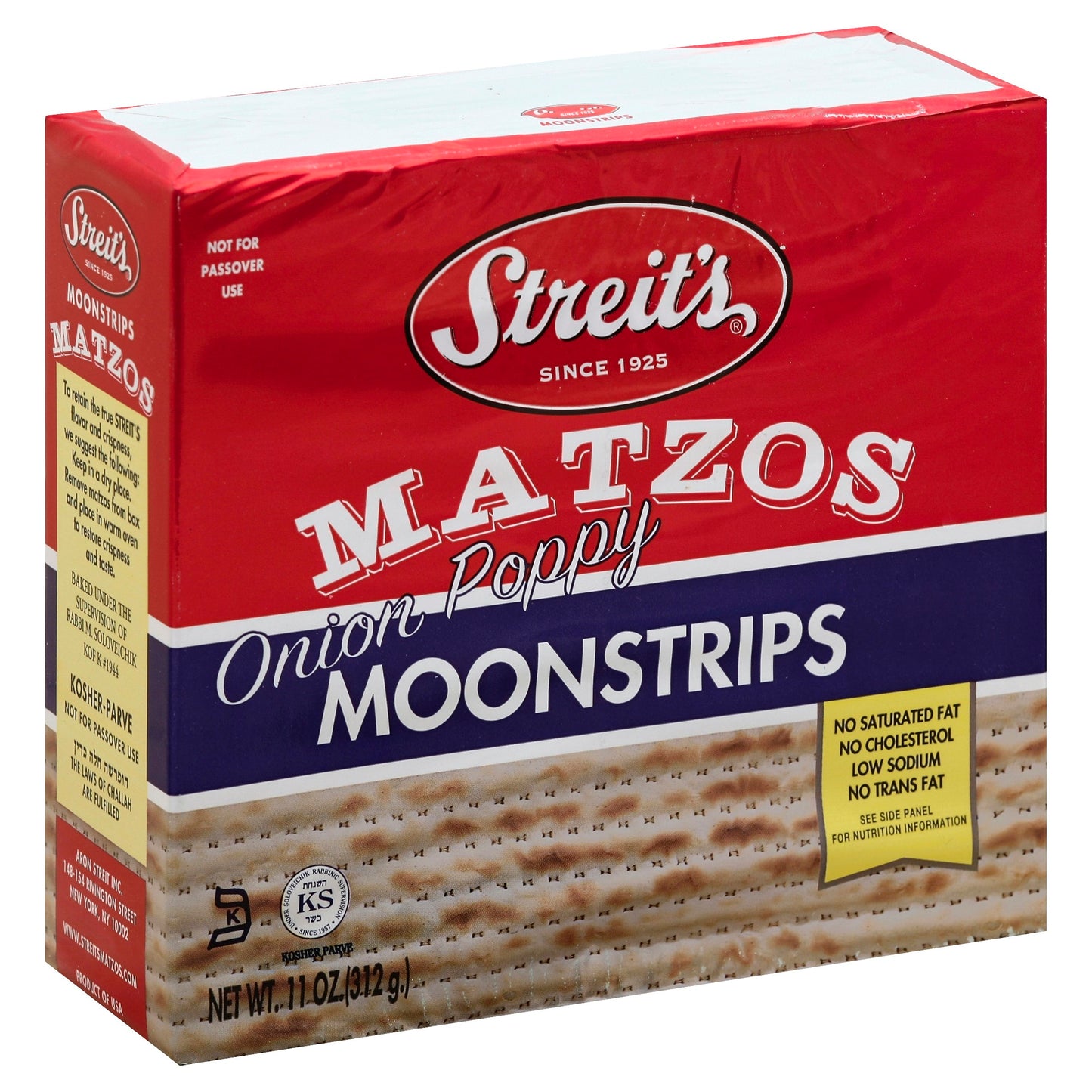 Streits Matzos Moonstrip 11 Oz Pack of 12