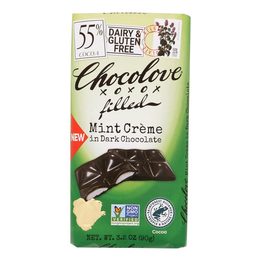 Chocolove - Bar Dark Chocolate Mint Cream Fill 3.2 Oz (Pack of 10)