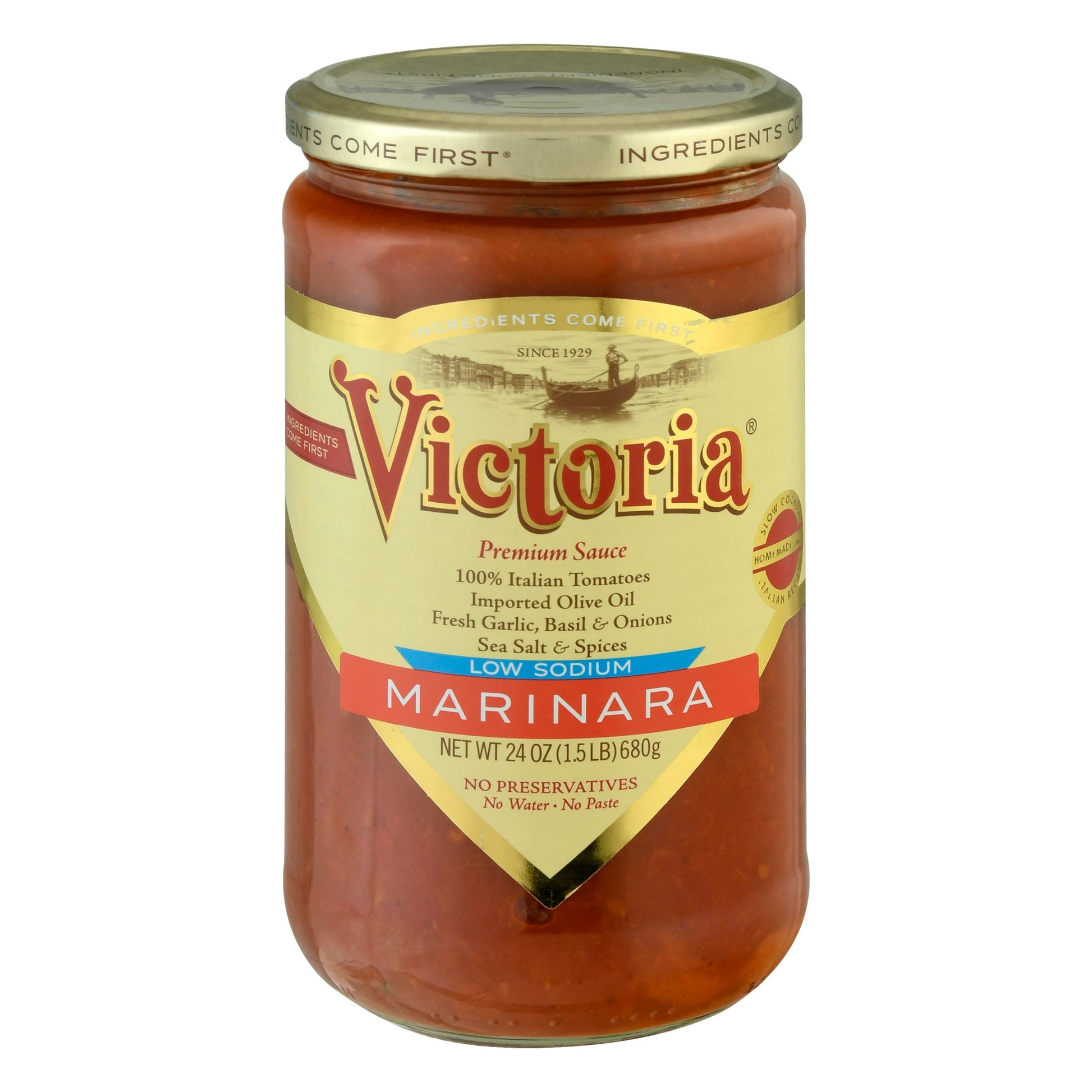 Victoria Sauce Light Sodium Marinara 24 oz (Pack of 6)