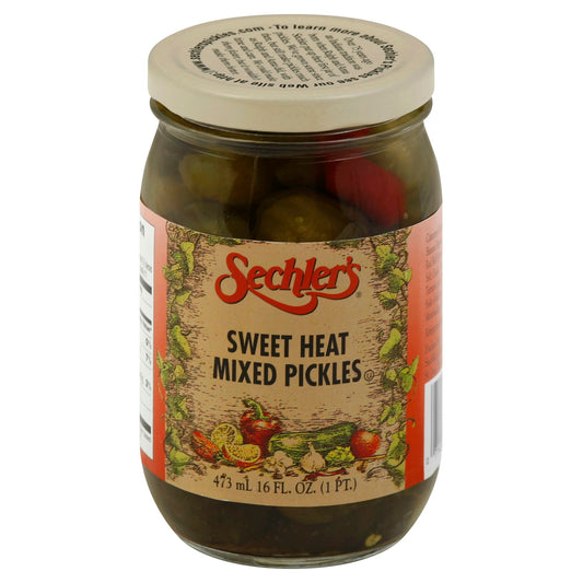 Sechlers Pickle Sweet Mixed Heat 16 Oz (Pack of 6)