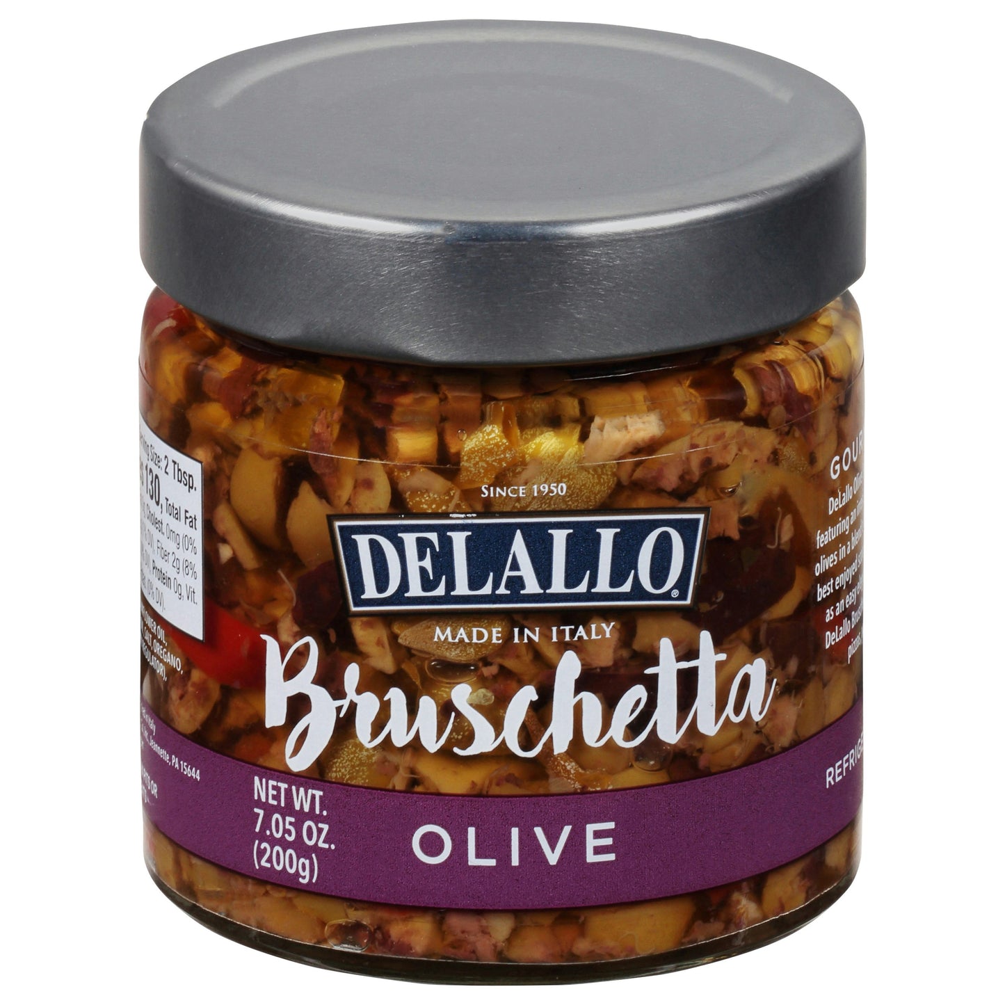 Delallo Olive Bruschetta 7.05 Oz Pack of 6